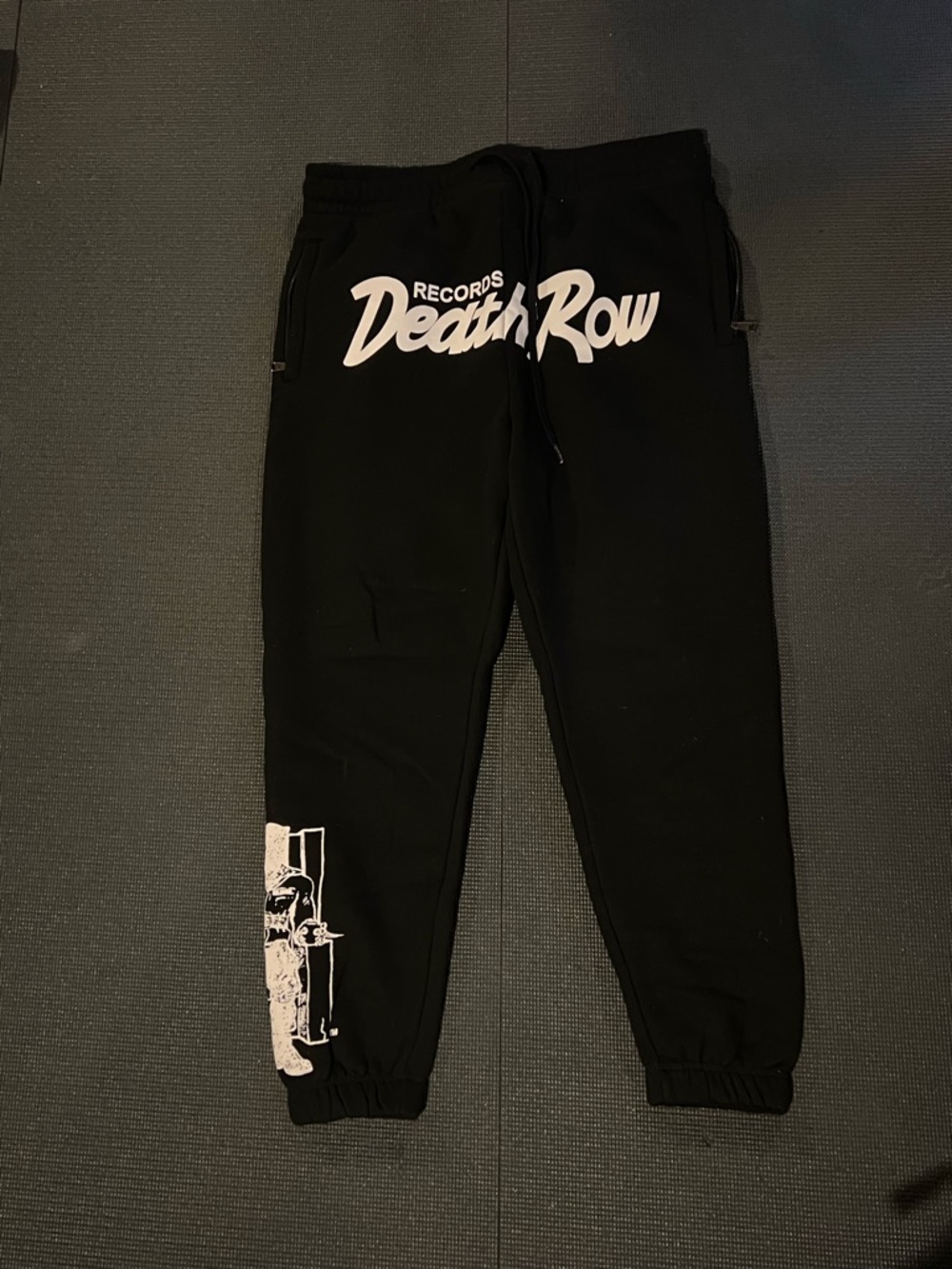 Death Row Records Black Graphic Joggers